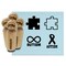 Autism Awareness Puzzle Piece Ribbon Symbol Rubber Stamp Set for Stamping Crafting Planners